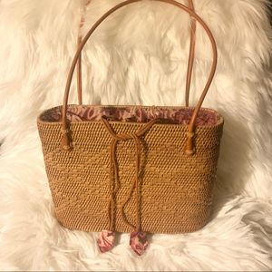 Balinese straw handbag